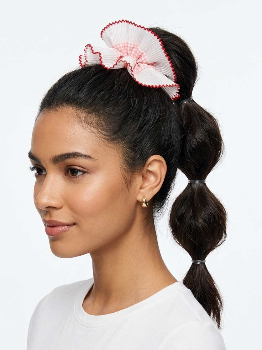 Plisse picnic Scrunchie