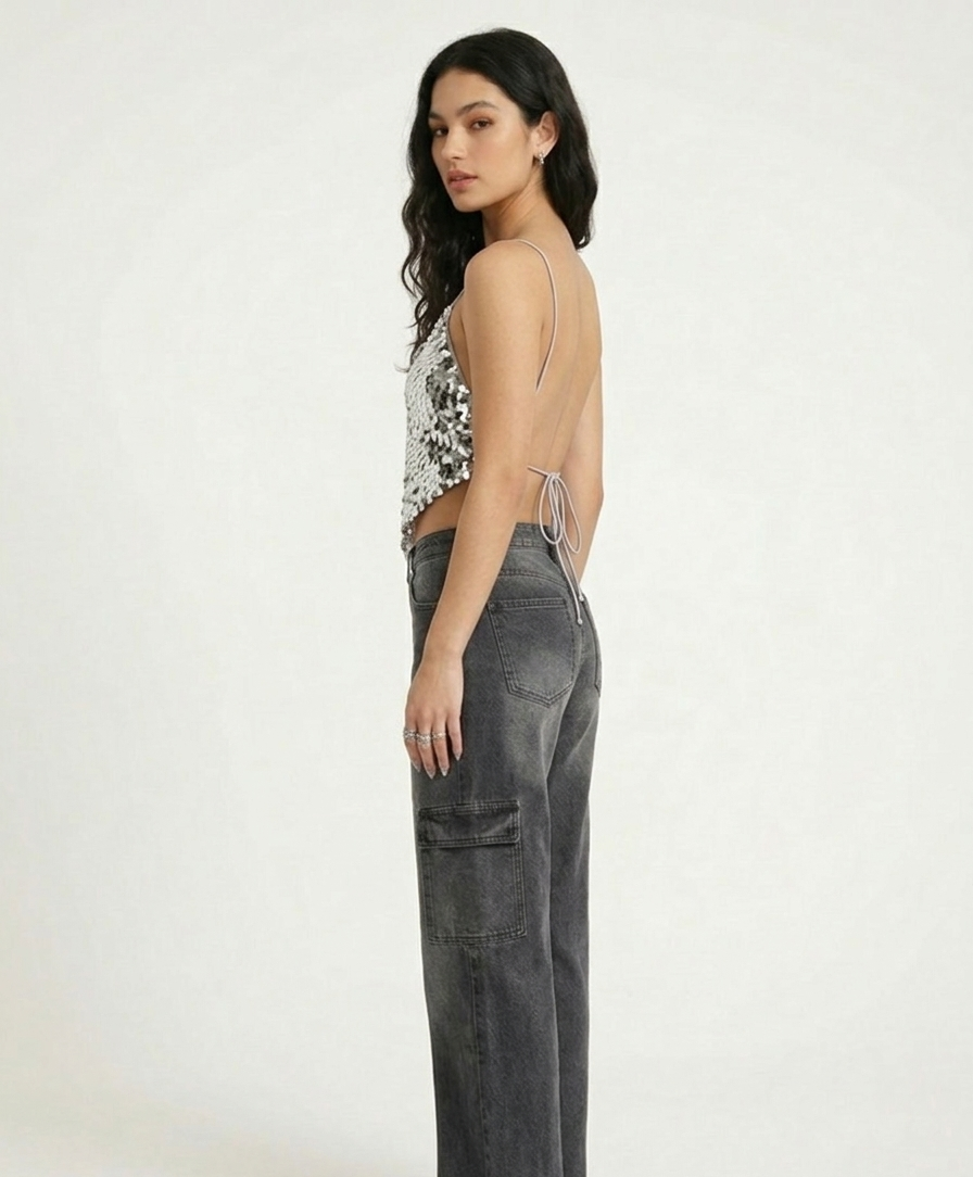 Karo Top sequins