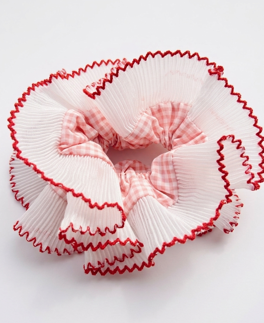 Plisse picnic Scrunchie
