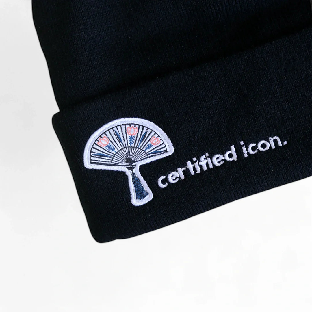 Certified Icon Black Patch + Embroidered Beanie