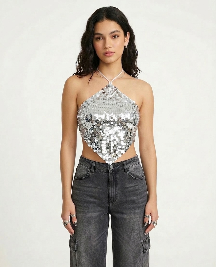 Karo Top sequins