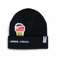 ::BR@!N-FREEZ:: Black Patch + Embroidered Beanie