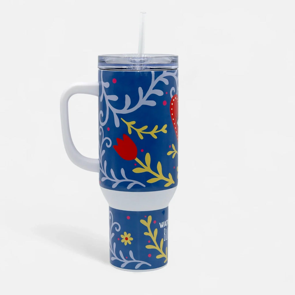Watch Me Bloom 40oz Stainless Steel Tumbler