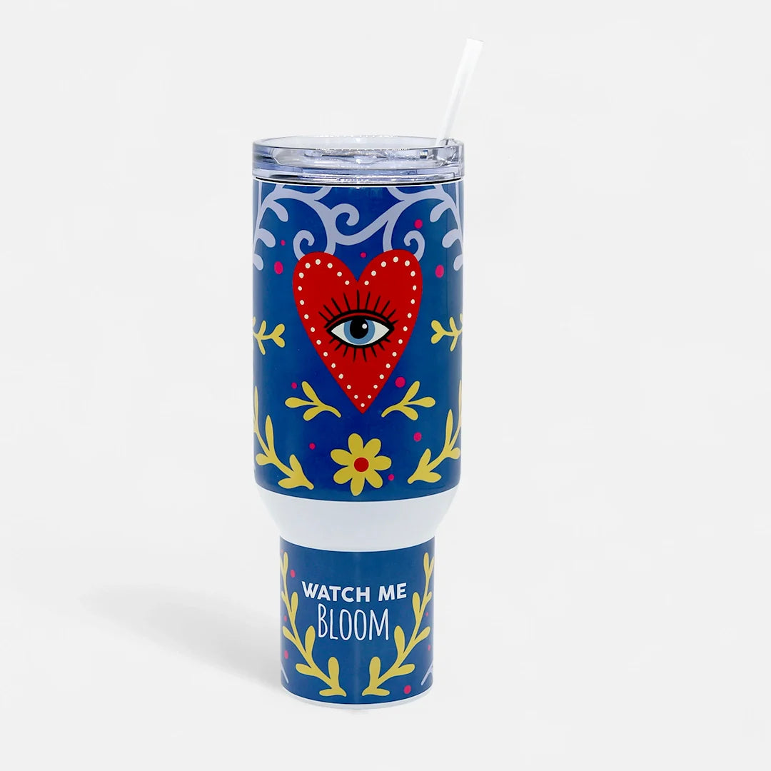 Watch Me Bloom 40oz Stainless Steel Tumbler