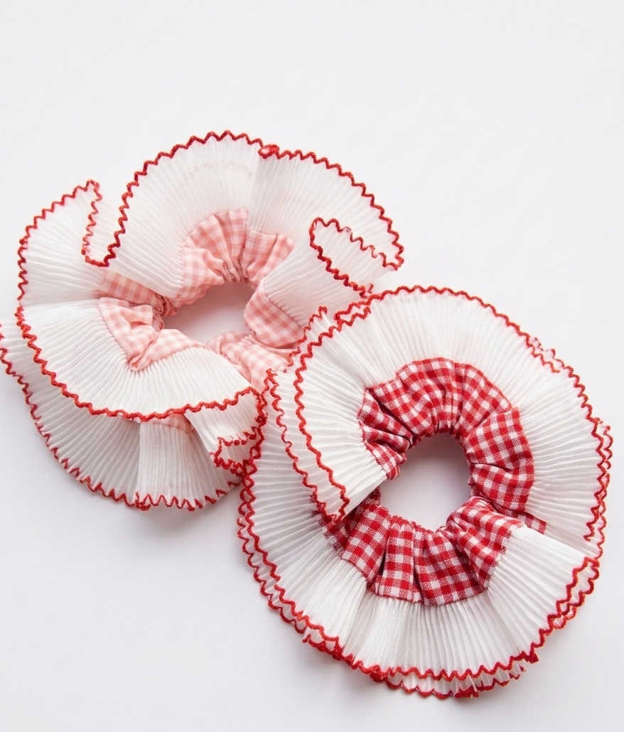 Plisse picnic Scrunchie